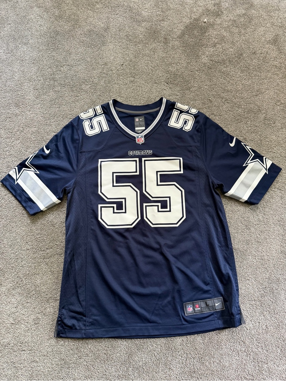 Nike Dallas Cowboys Leighton Vander Esch #55 On Field Game Home Jersey Men’s L